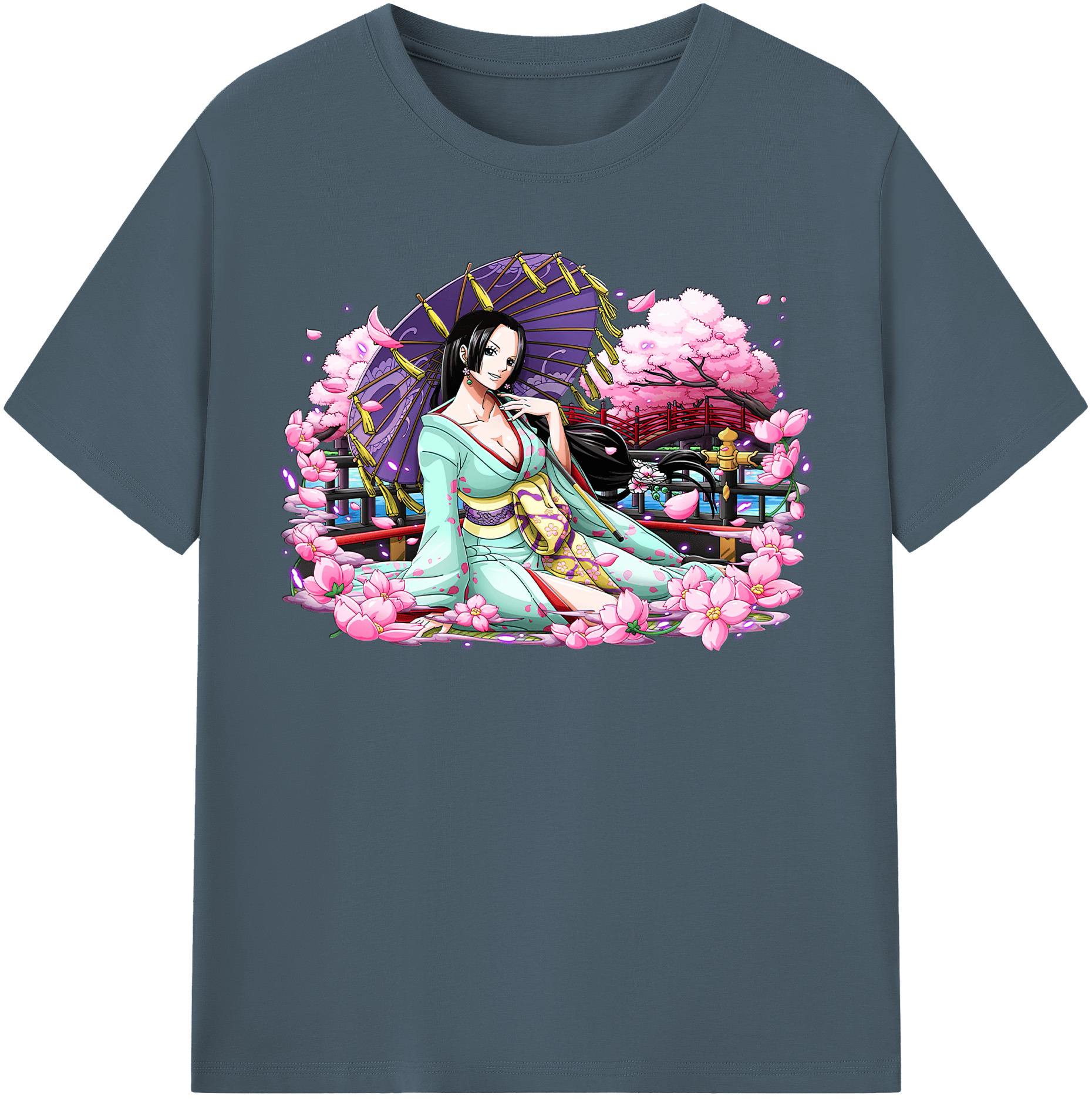 ワンピース ボア・ハンコック ONE PIECE Boa·Hancock 綿100％半袖Tシャツ（フロントプリント）